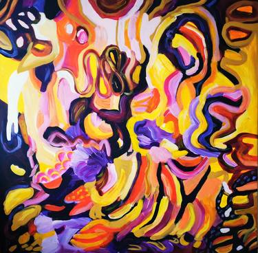 Print of Figurative Abstract Paintings by Erika Petunoviene AYTE