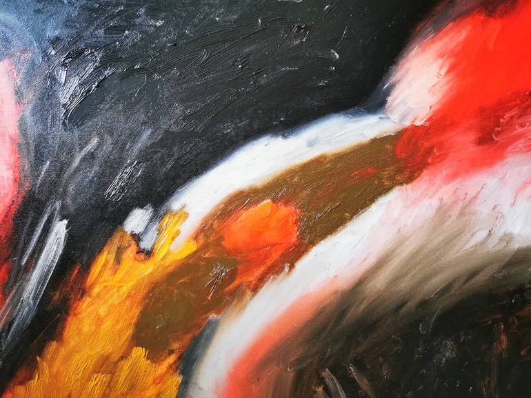 Original Abstract Religious Painting by Erika Petunoviene Ayte