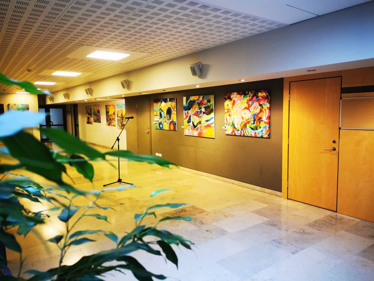 Original Abstract Love Painting by Erika Petunoviene Ayte