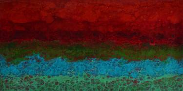 Abstract red green and blue modern resin canva thumb