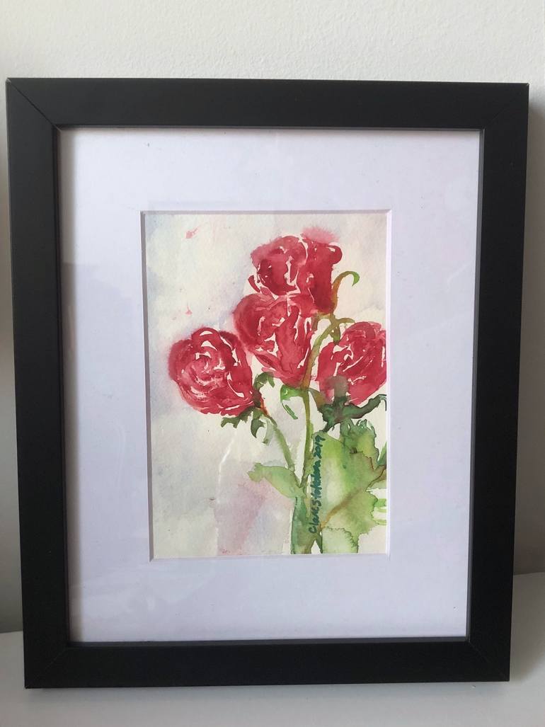 Original Floral Painting by Clare Stokolosa