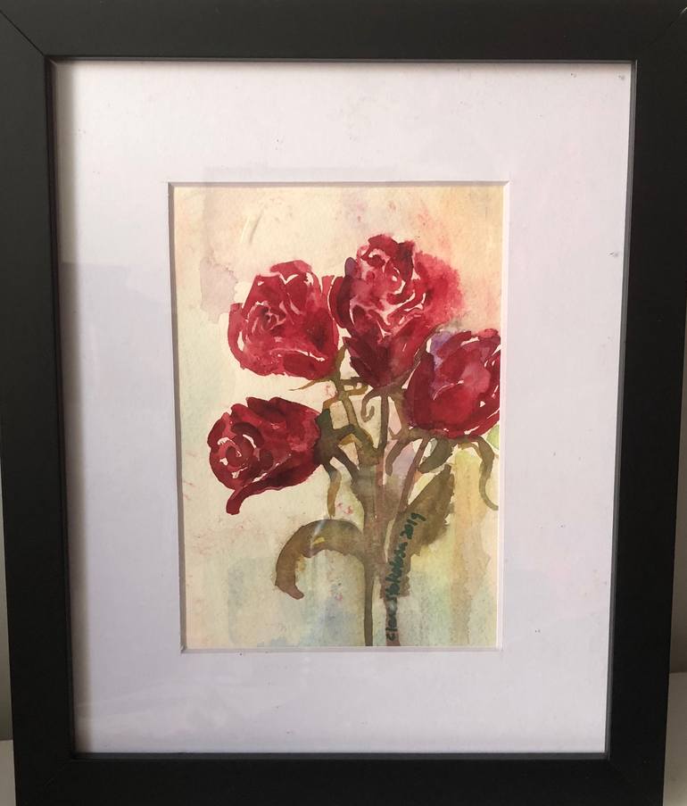 Original Floral Painting by Clare Stokolosa
