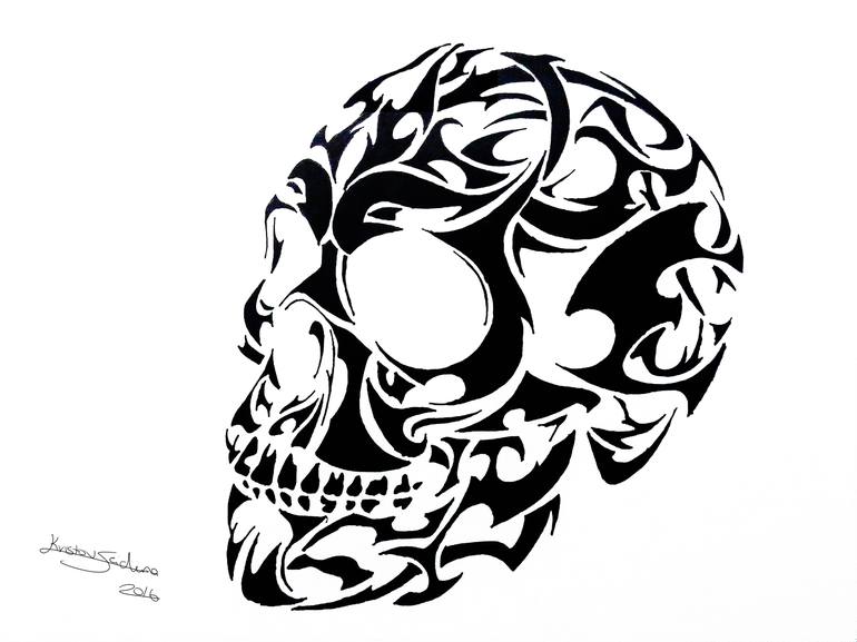 tribal art skull