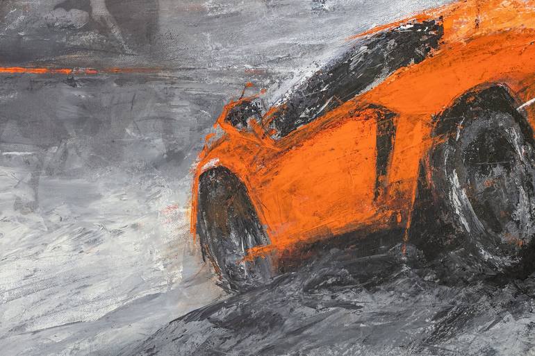 Original Abstract Expressionism Automobile Painting by Simon Haener