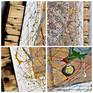 Canvas nailed to a wooden structure. Details of the artist's seal in gold.