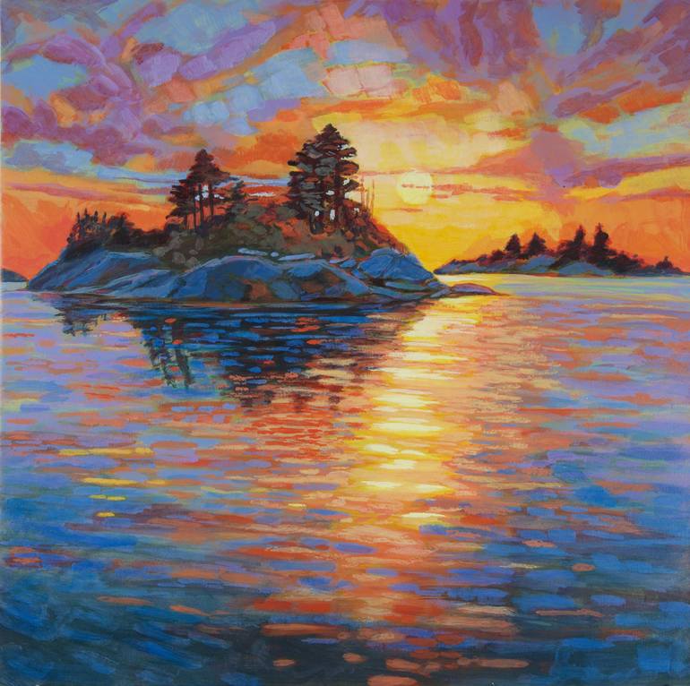 Evening Adirondacks Painting by Matt Dominger | Saatchi Art