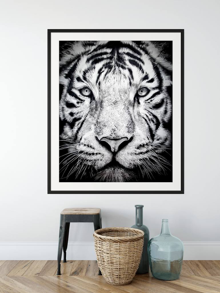 Original Photorealism Animal Drawing by Tinatin Sanikidze