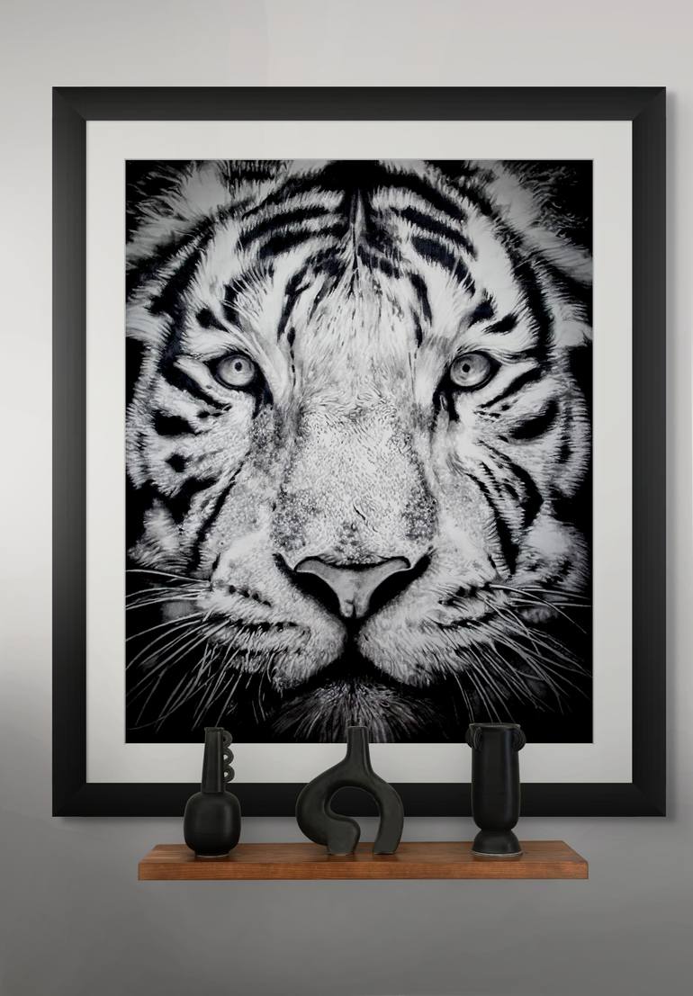 Original Photorealism Animal Drawing by Tinatin Sanikidze