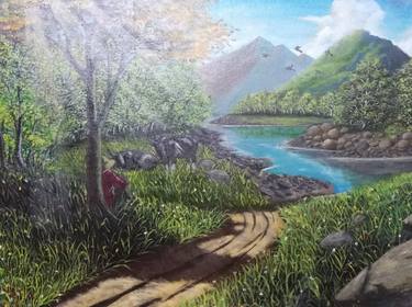 Original Illustration Nature Painting by Oliver Gonzales