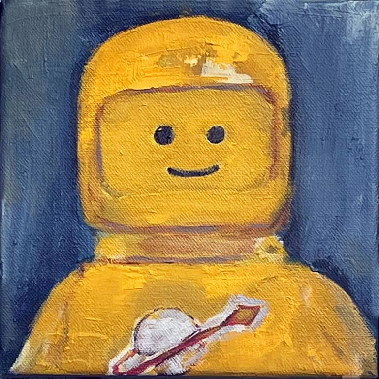 Original Pop CultureCelebrity Painting by Gavin Odonoghue  Pop Art Art on Canvas  Lego