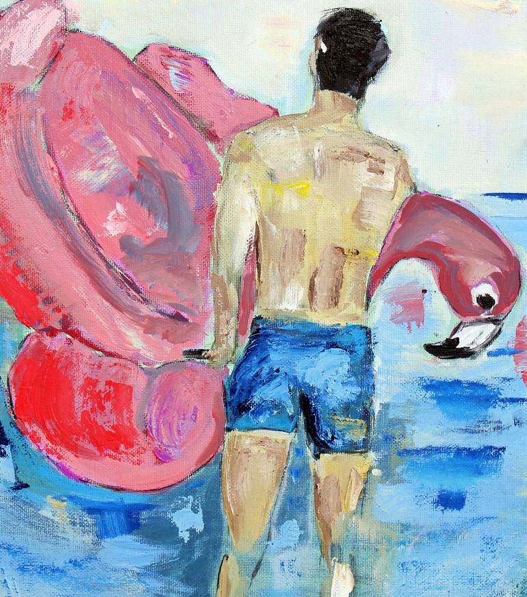 Original Figurative Beach Painting by Gavin O'Donoghue