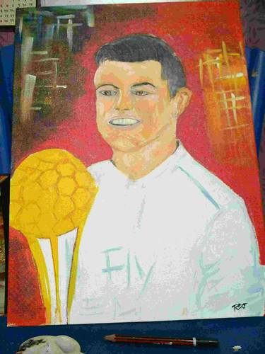Portrait of footballer Ronaldo thumb
