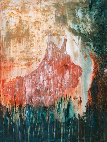Print of Abstract Expressionism Dogs Paintings by Natalie Michnya