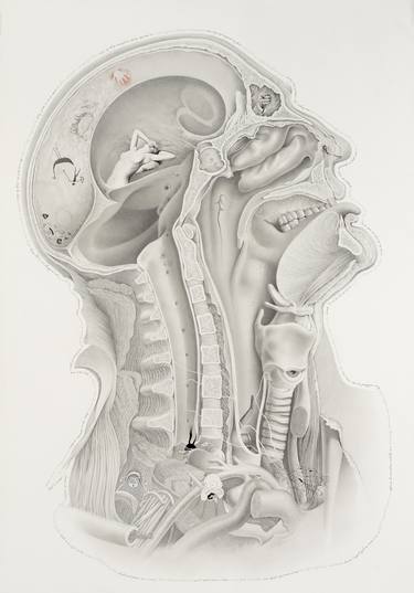 Print of Conceptual Body Drawings by Oscar Larroca