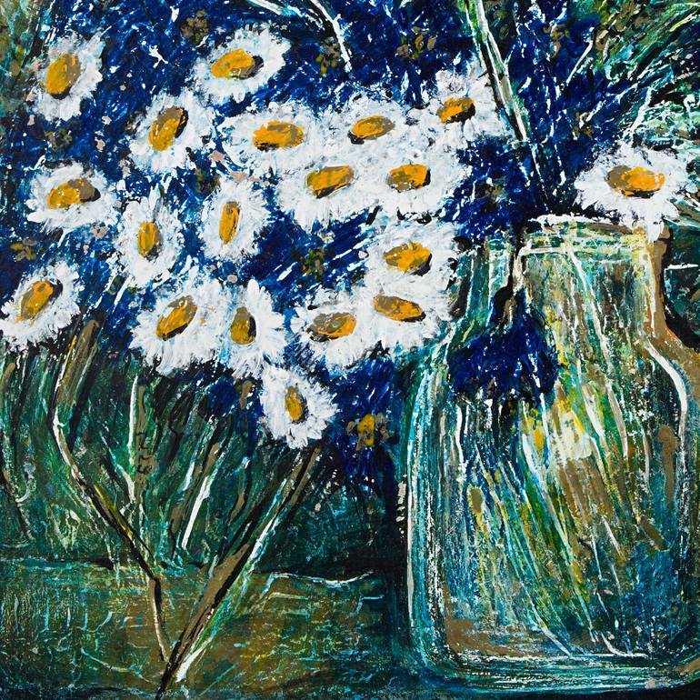 Original Expressionism Floral Painting by Vlada Belousova-Kireenko