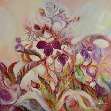 Original Contemporary Floral Paintings by Anita Nowinska