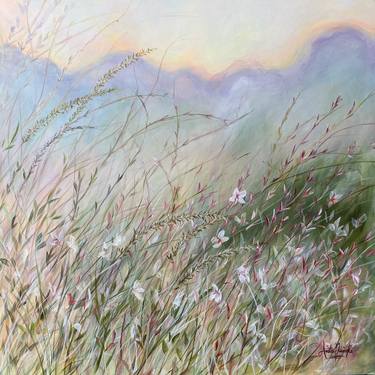 "Equilibrium'- Wild Flower Meadow Painting thumb