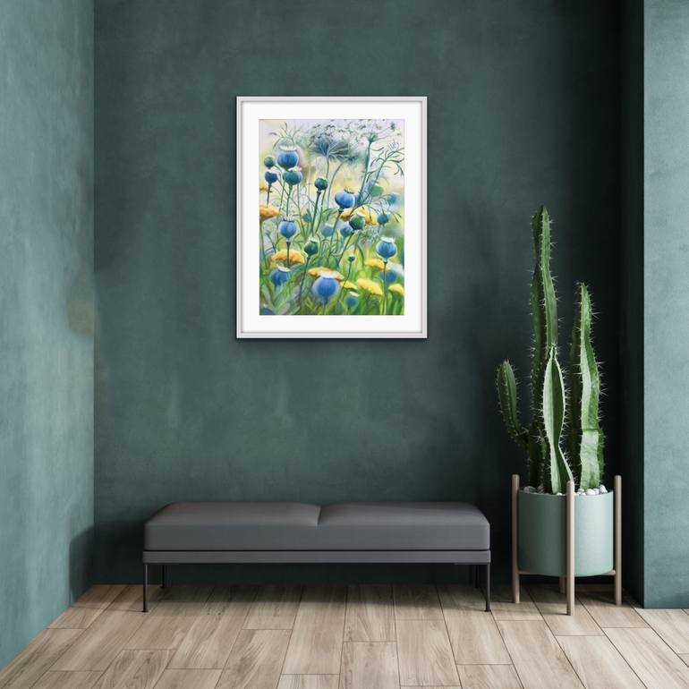 Original Floral Painting by Anita Nowinska