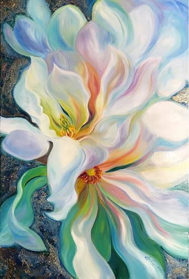 Original Abstract Floral Paintings by Anita Nowinska