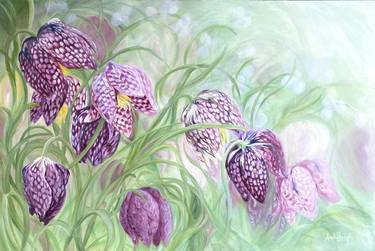 Original Fine Art Floral Paintings by Anita Nowinska