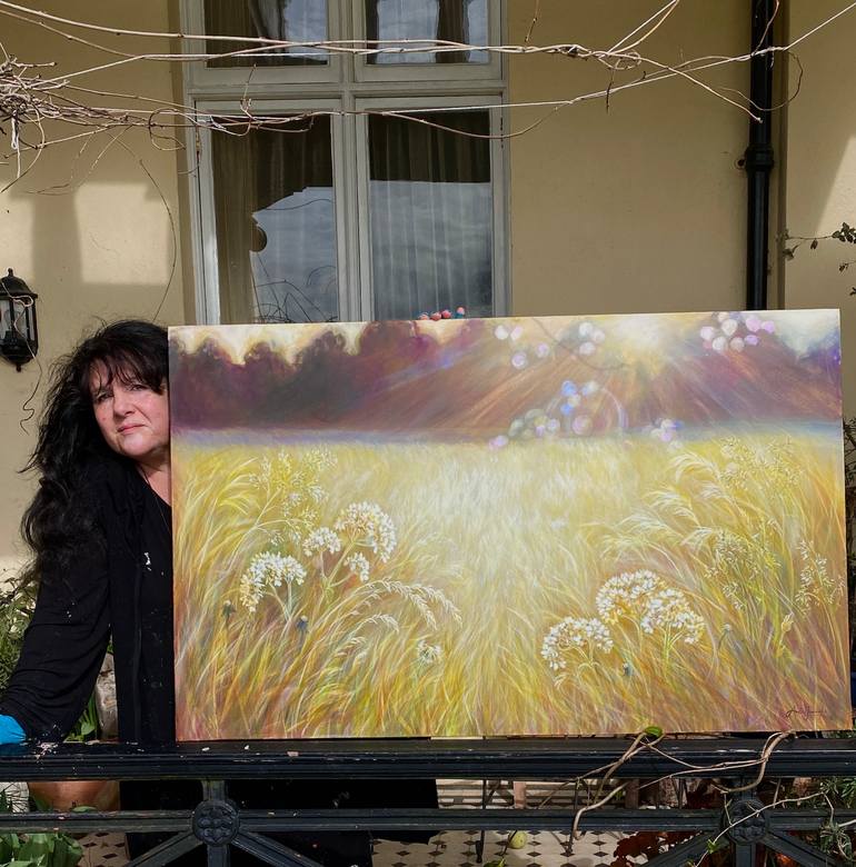 Original Expressionism Landscape Painting by Anita Nowinska