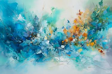 ABSTRACT romantic spring painting in colour thumb