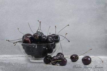 cherries in a glass bowl thumb