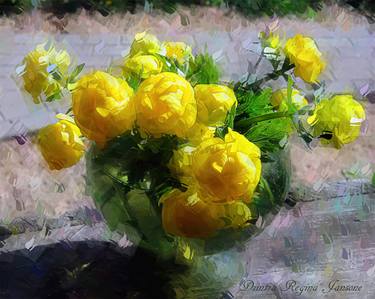 yellow flowers in a vase thumb