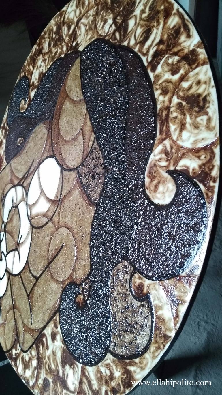 Original Abstract Family Painting by Ella Hipolito