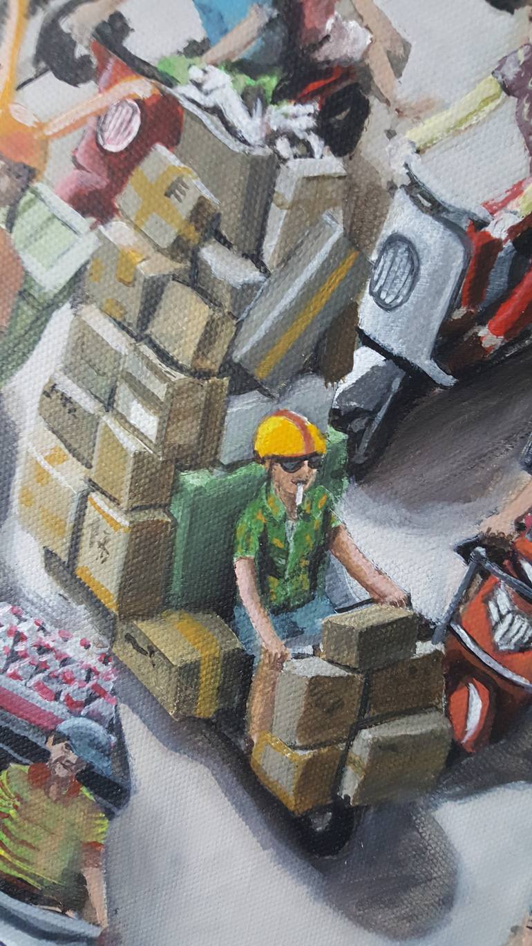 Original Figurative People Painting by Sebastian Diemer