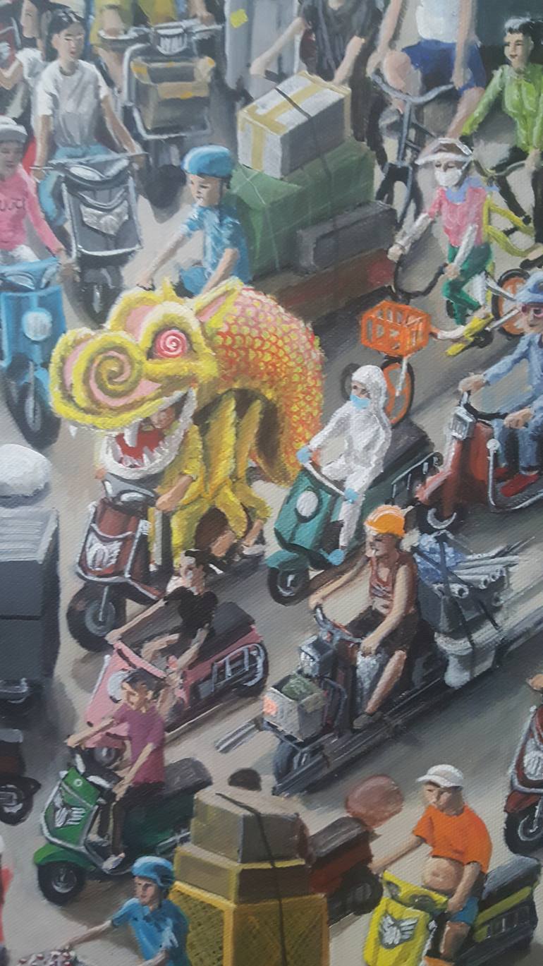 Original Figurative People Painting by Sebastian Diemer