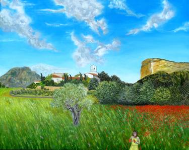 Original Figurative Landscape Paintings by Brigitte Menon