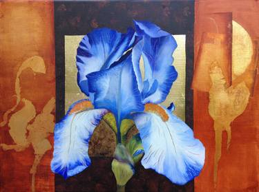 Flower Pow'OR-Iris bleu thumb