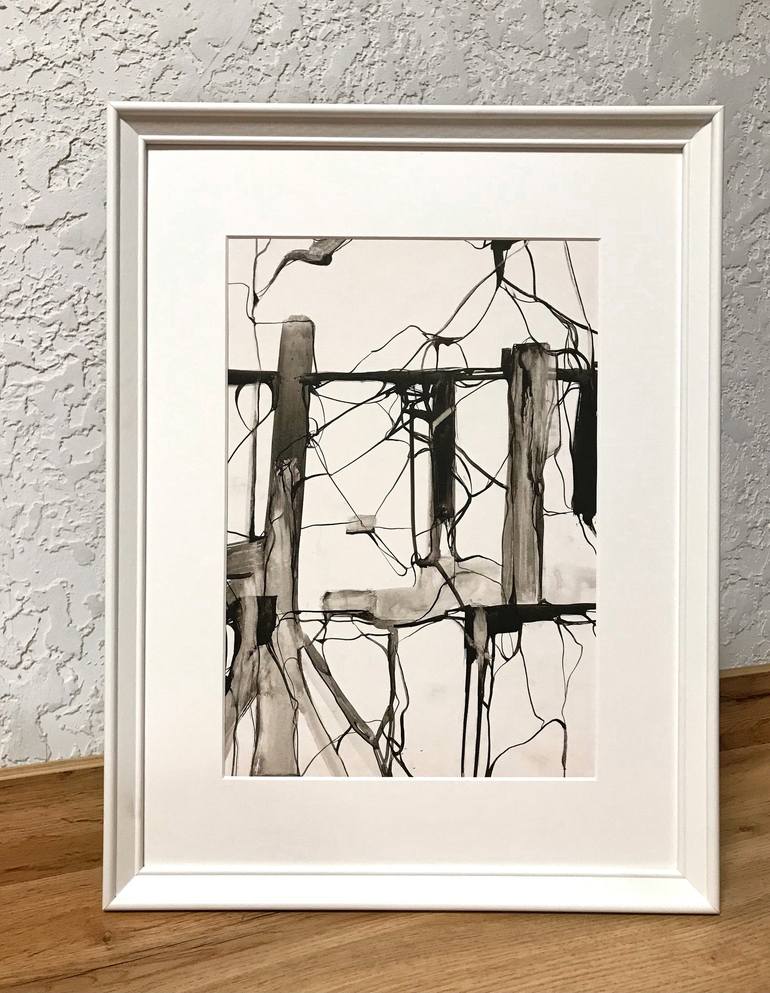 Original Abstract Expressionism Abstract Drawing by Nikita Dmytrenko