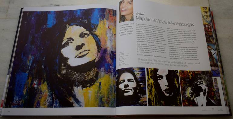 Original Abstract Expressionism Women Painting by Magdalena Wozniak Melissourgaki