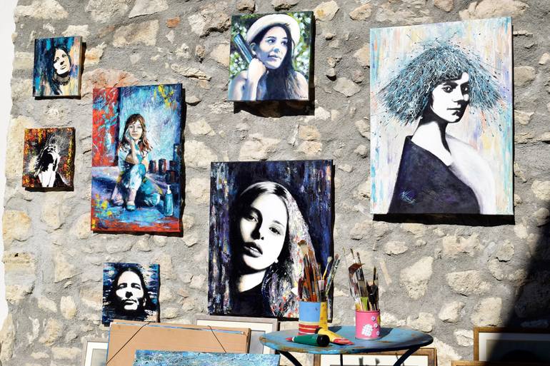 Original Figurative People Painting by Magdalena Wozniak Melissourgaki
