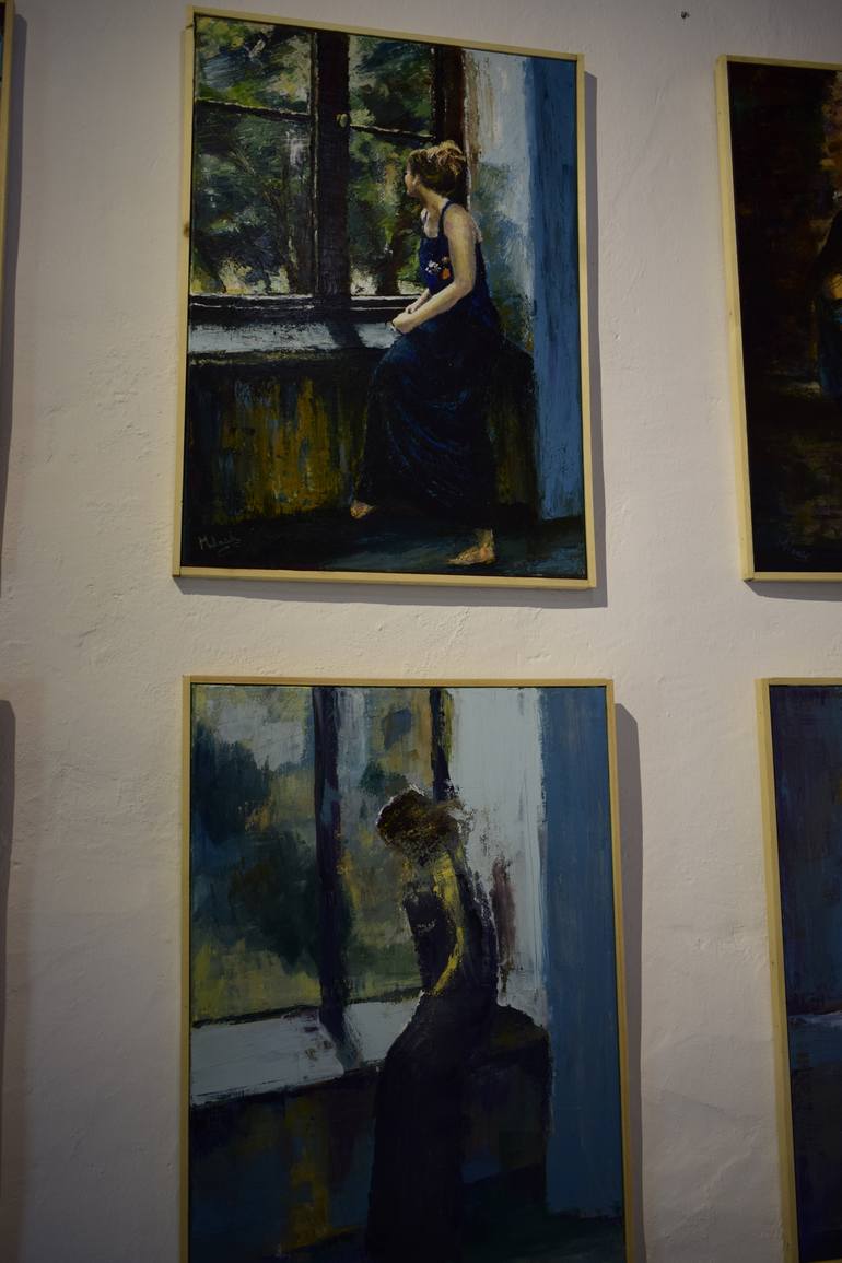 Original Abstract Women Painting by Magdalena Wozniak Melissourgaki