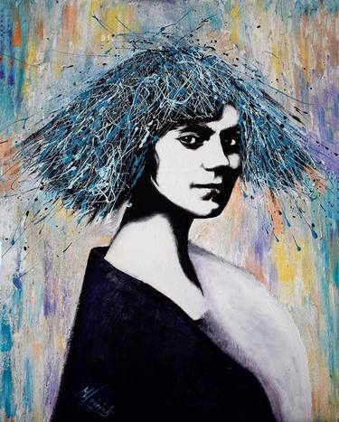 Original Expressionism Women Paintings by Magdalena Wozniak Melissourgaki