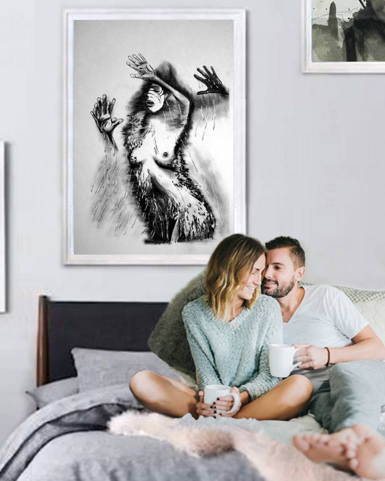 Original Illustration Nude Drawing by Askold Malik