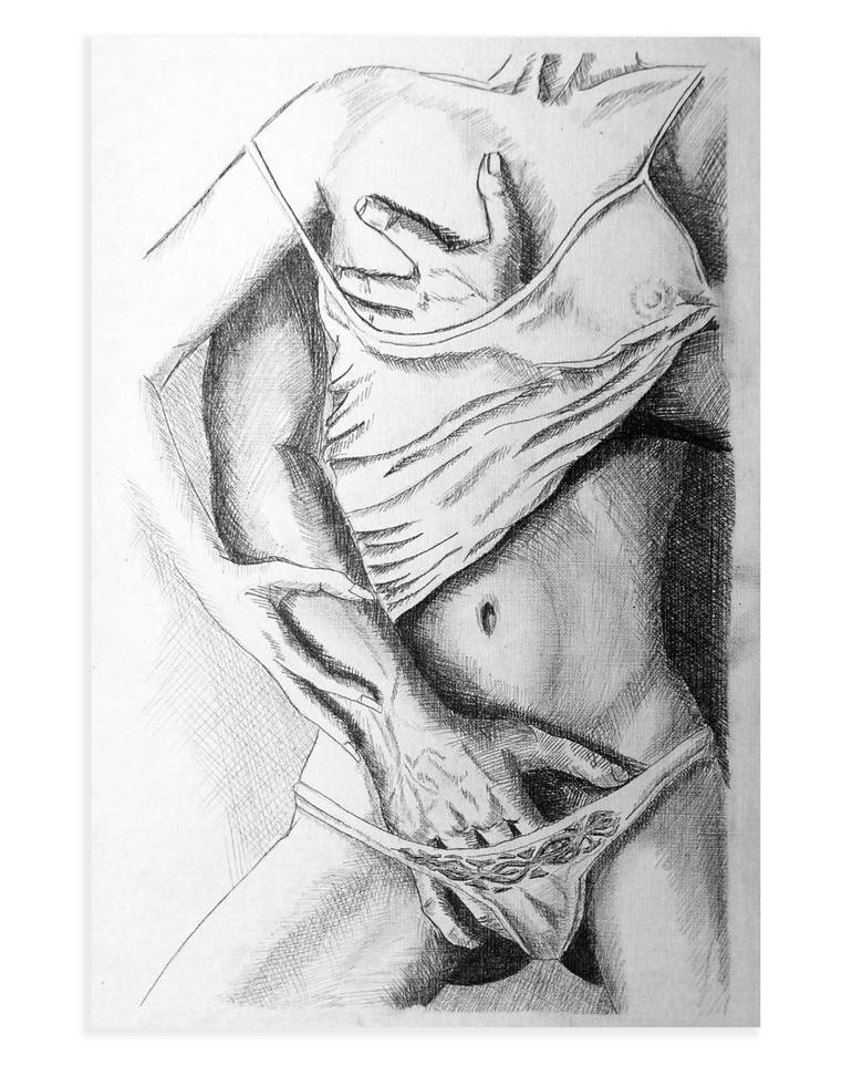 770px x 962px - Passion. Erotic art nude couple Drawing by Askold Malik | Saatchi Art