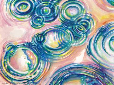 Original Abstract Expressionism Water Paintings by Tanya Gravening