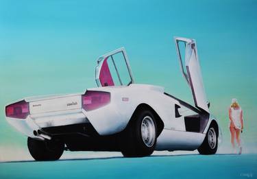 Print of Figurative Automobile Paintings by Krzysztof Tanajewski