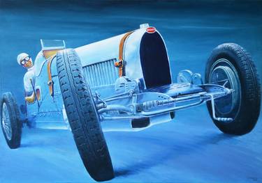 Original Fine Art Automobile Paintings by Krzysztof Tanajewski