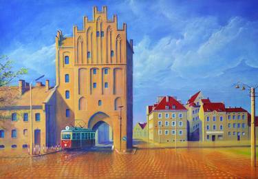 Original Figurative Cities Paintings by Krzysztof Tanajewski