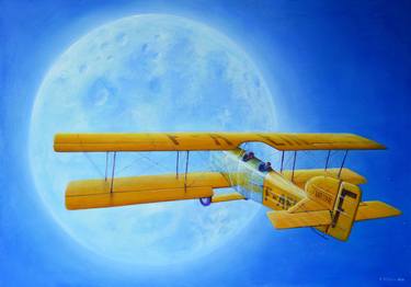 Original Fine Art Aeroplane Paintings by Krzysztof Tanajewski
