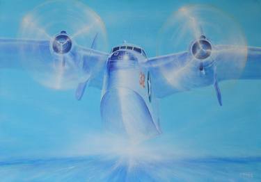 Print of Aeroplane Paintings by Krzysztof Tanajewski