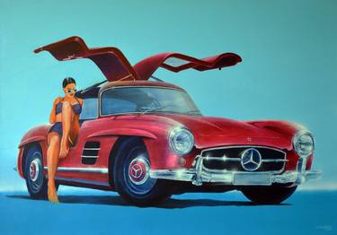 Print of Figurative Automobile Paintings by Krzysztof Tanajewski