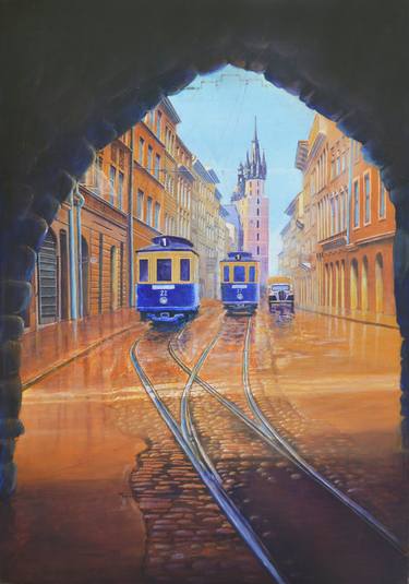 Original Realism Cities Paintings by Krzysztof Tanajewski