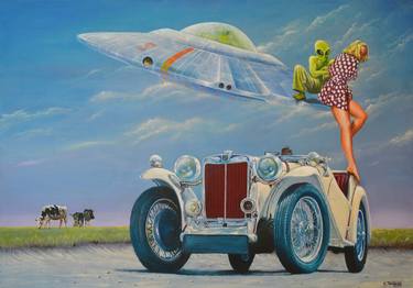 Saatchi Art Artist Krzysztof Tanajewski; Paintings, “1949 MG TC Roadster” #art