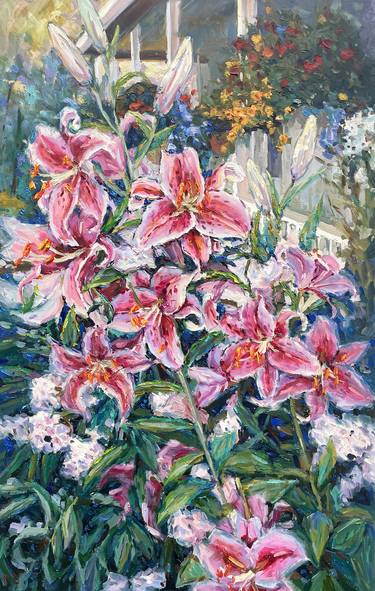 Original Art Deco Floral Paintings by Eugene Chernyakovsky